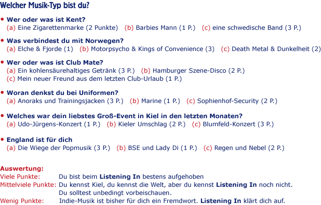 Der ultimative Listening-In-Musik-Test